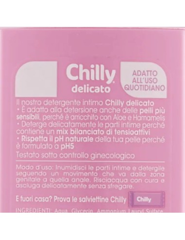 chilly detergente intimo 200ml - delicato - pelli sensibili - antiodor: tuttocasashop.live: igiene e cura della persona