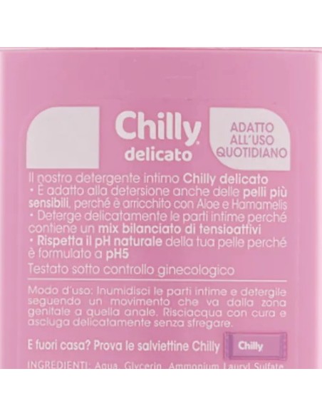 chilly detergente intimo 200ml - delicato - pelli sensibili - antiodor: tuttocasashop.live: igiene e cura della persona