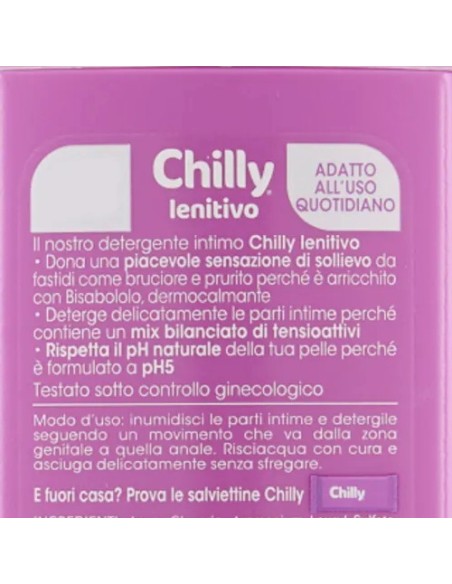 chilly detergente intimo 200ml - lenitivo - sollievo dai fastidi intimi: tuttocasashop.live: igiene e cura della persona