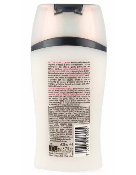 clinians detox latte e tonico 2in1 - 200ml - deterge detossifica esfolia: tuttocasashop.live: igiene e cura della persona