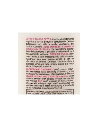clinians detox latte e tonico 2in1 - 200ml - deterge detossifica esfolia: tuttocasashop.live: igiene e cura della persona
