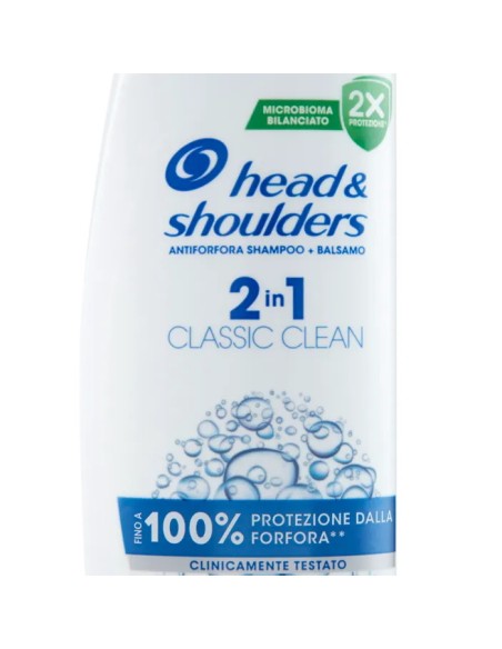 head & shoulders shampoo e balsamo 2in1 250ml - classic clean: tuttocasashop.live: igiene e cura della persona