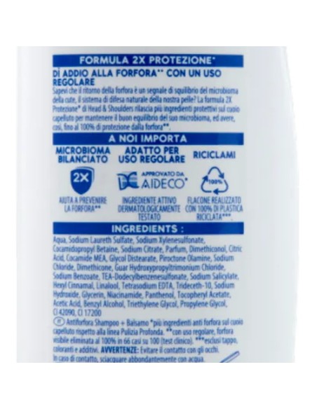head & shoulders shampoo e balsamo 2in1 250ml - classic clean: tuttocasashop.live: igiene e cura della persona