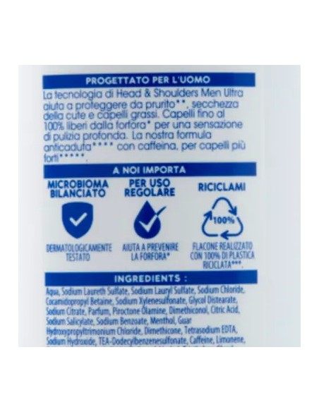 head & shoulders shampoo antiforfora 250ml - men ultra - anticaduta: tuttocasashop.live: igiene e cura della persona