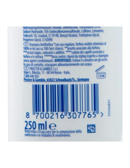 head & shoulders shampoo antiforfora 250ml - men ultra - anticaduta: tuttocasashop.live: igiene e cura della persona
