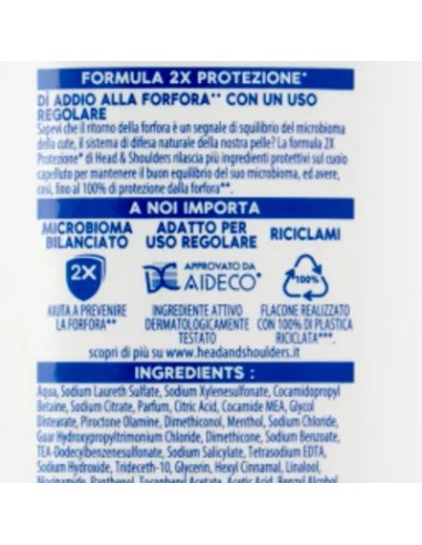 head & shoulders shampoo antiforfora 250ml - menthol fresh - mentolo: tuttocasashop.live: igiene e cura della persona