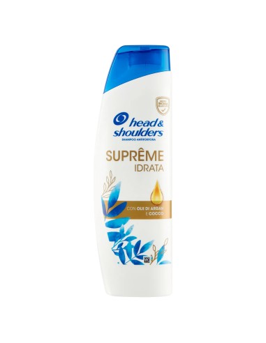 head & shoulders shampoo antiforfora 250ml - supreme idrata - argan e cocco: tuttocasashop.live: igiene e cura della persona