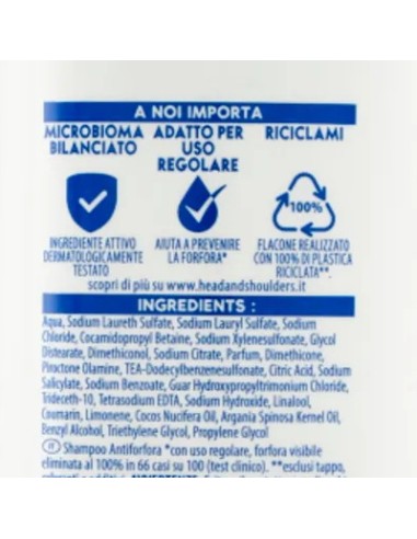 head & shoulders shampoo antiforfora 250ml - supreme idrata - argan e cocco: tuttocasashop.live: igiene e cura della persona