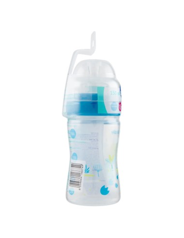 neobaby biberon in plastica collo largo - 150ml - 0m+ - dino blu: tuttocasashop.live: igiene e cura della persona