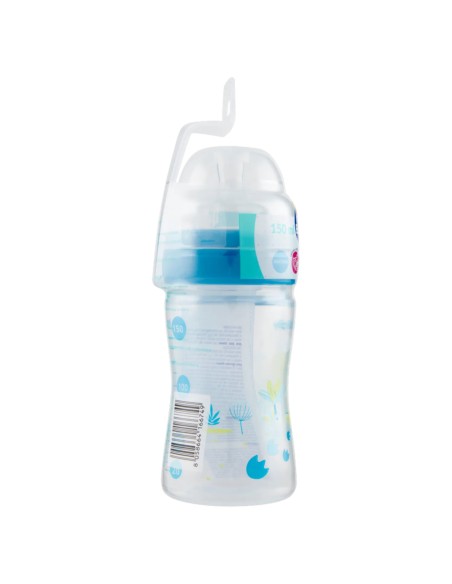 neobaby biberon in plastica collo largo - 150ml - 0m+ - dino blu: tuttocasashop.live: igiene e cura della persona