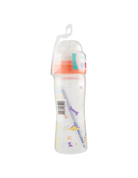neobaby biberon in plastica collo largo - 250ml - 2m+ - dino arancione: tuttocasashop.live: igiene e cura della persona