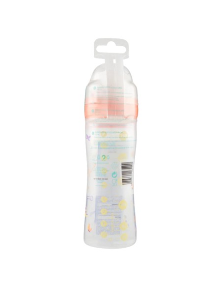 neobaby biberon in plastica collo largo - 250ml - 2m+ - dino arancione: tuttocasashop.live: igiene e cura della persona