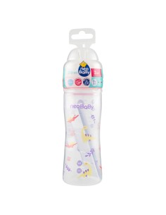 neobaby biberon in plastica collo largo - 250ml - 2m+ - dino rosa: tuttocasashop.live: igiene e cura della persona
