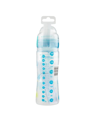 neobaby biberon in plastica collo largo - 330ml - 4m+ - dino blu: tuttocasashop.live: igiene e cura della persona
