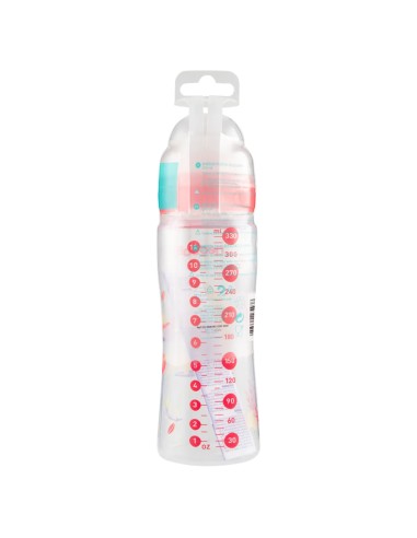 neobaby biberon in plastica collo largo - 330ml - 4m+ - dino rosa: tuttocasashop.live: igiene e cura della persona