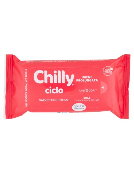 chilly salviettine intime imbevute 15pz - ciclo: tuttocasashop.live: igiene e cura della persona