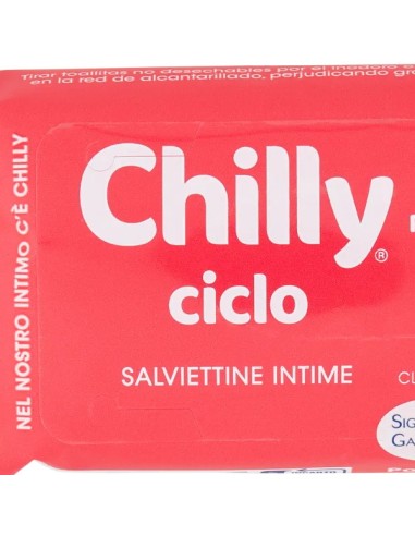 chilly salviettine intime imbevute 15pz - ciclo: tuttocasashop.live: igiene e cura della persona