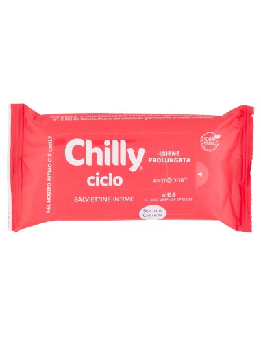 chilly salviettine intime imbevute 15pz - ciclo: tuttocasashop.live: igiene e cura della persona