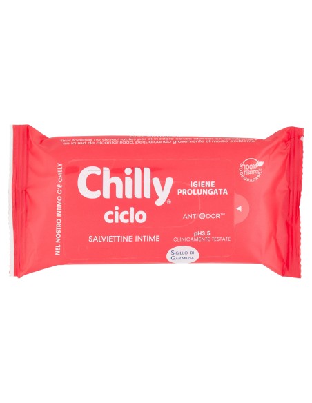 chilly salviettine intime imbevute 15pz - ciclo: tuttocasashop.live: igiene e cura della persona