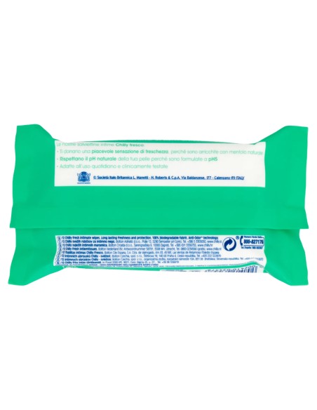 chilly salviettine intime imbevute 15pz - fresco: tuttocasashop.live: igiene e cura della persona