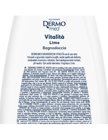 dermomed bagnodoccia 650ml - ph neutro - vitalita' al lime: tuttocasashop.live: igiene e cura della persona