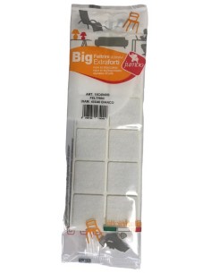 12 feltrini quadrati grandi - 40x40mm - bianchi - autoadesivi: tuttocasashop.live: altro - bazar