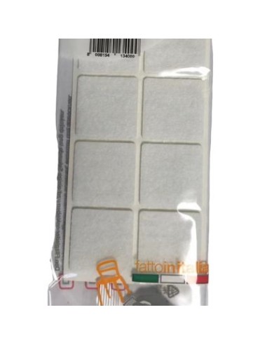 12 feltrini quadrati grandi - 40x40mm - bianchi - autoadesivi: tuttocasashop.live: altro - bazar
