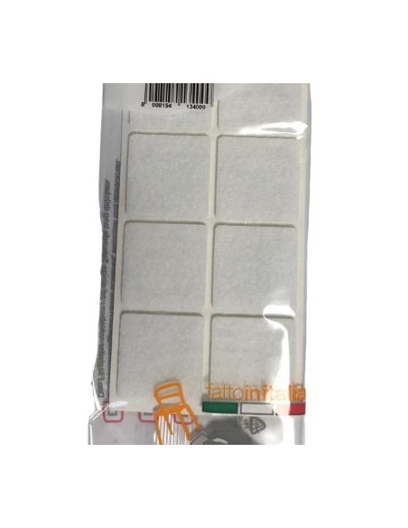 12 feltrini quadrati grandi - 40x40mm - bianchi - autoadesivi: tuttocasashop.live: altro - bazar