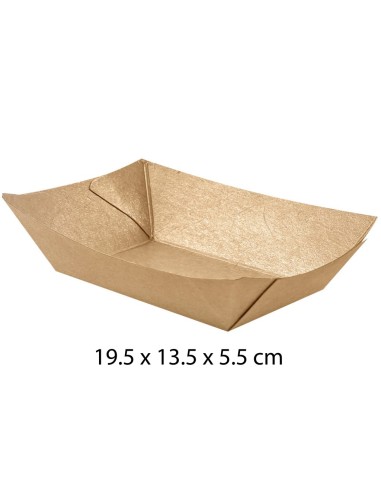 150 vaschette a barchetta in carta per fritti - 19.5 x 13.5 x 5.5 cm: tuttocasashop.live: carta & monouso