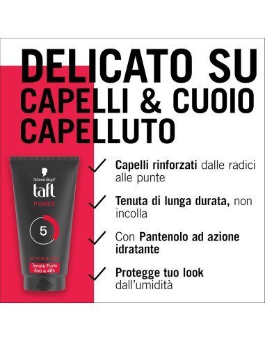 taft styling gel fissante per capelli - 150ml - power - tenuta forte 48h: tuttocasashop.live: igiene e cura della persona