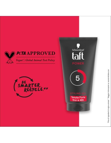 taft styling gel fissante per capelli - 150ml - power - tenuta forte 48h: tuttocasashop.live: igiene e cura della persona
