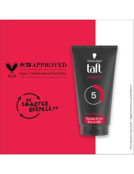 taft styling gel fissante per capelli - 150ml - power - tenuta forte 48h: tuttocasashop.live: igiene e cura della persona