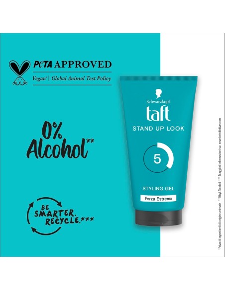 taft styling gel fissante per capelli - 150ml - stand up look forza estrema: tuttocasashop.live: igiene e cura della persona