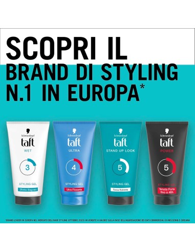taft styling gel fissante per capelli - 150ml - stand up look forza estrema: tuttocasashop.live: igiene e cura della persona