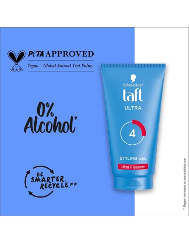 taft styling gel fissante per capelli - 150ml - ultra - ultra fissante: tuttocasashop.live: igiene e cura della persona