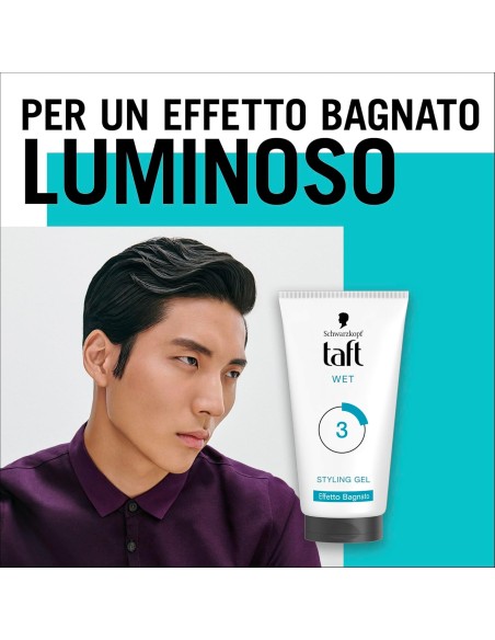 taft styling gel fissante per capelli - 150ml - wet - effetto bagnato: tuttocasashop.live: igiene e cura della persona