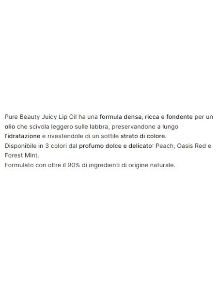 astra pure beauty juicy lip oil - olio labbra idratante - 01 peach: tuttocasashop.live: igiene e cura della persona
