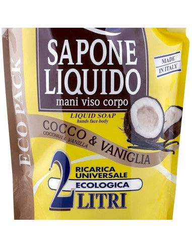 mil mil sapone liquido - ecoricarica - 2 litri - cocco: tuttocasashop.live: igiene e cura della persona