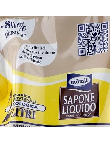 mil mil sapone liquido - ecoricarica - 2 litri - cocco: tuttocasashop.live: igiene e cura della persona