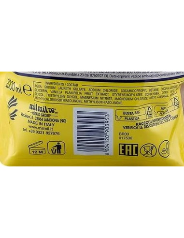 mil mil sapone liquido - ecoricarica - 2 litri - cocco: tuttocasashop.live: igiene e cura della persona