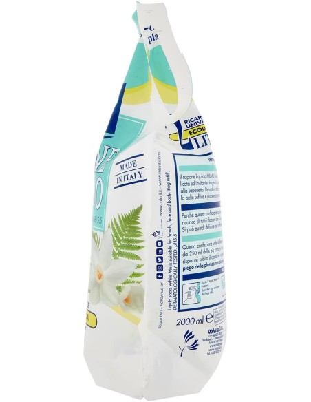 mil mil sapone liquido - ecoricarica - 2 litri - muschio bianco: tuttocasashop.live: igiene e cura della persona