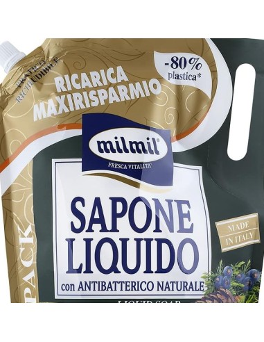 mil mil sapone liquido - ecoricarica - 2 litri - pino: tuttocasashop.live: igiene e cura della persona