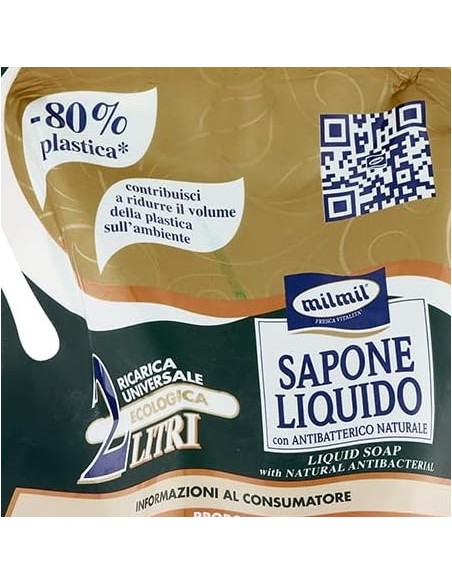 mil mil sapone liquido - ecoricarica - 2 litri - pino: tuttocasashop.live: igiene e cura della persona