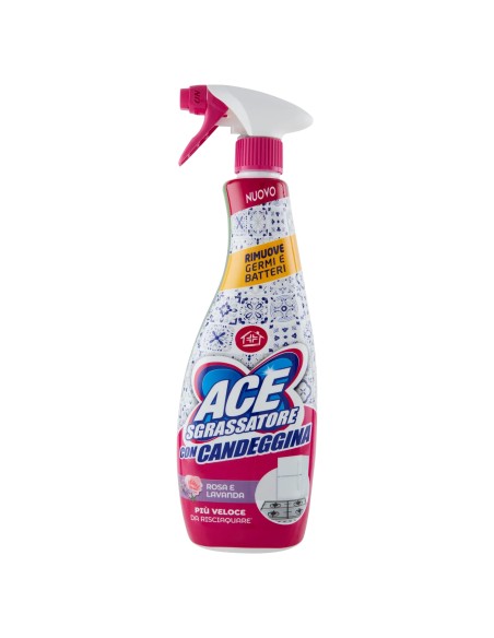 ace detergente spray - 600ml - sgrassatore con candeggina: tuttocasashop.live: pulizia e cura della casa