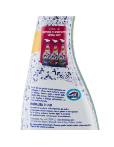 ace detergente spray - 600ml - sgrassatore con candeggina: tuttocasashop.live: pulizia e cura della casa