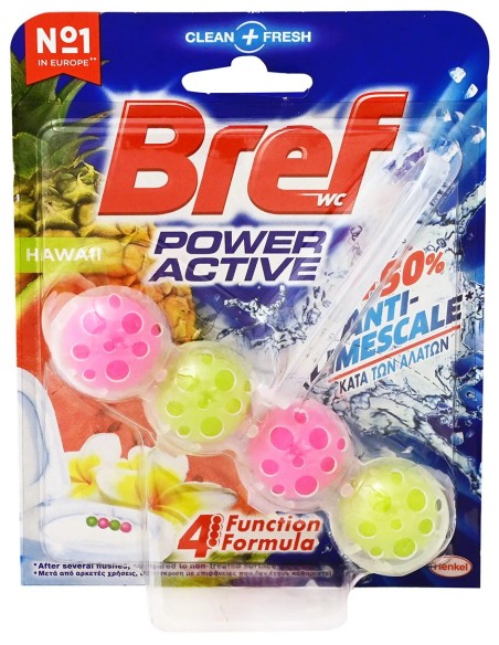 bref wc power activ - tavoletta wc deodorante 4 funzioni - 50g - hawaii: tuttocasashop.live: pulizia e cura della casa