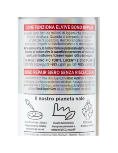 elvive bond repair 150ml - siero senza risciacquo per capelli danneggiati: tuttocasashop.live: igiene e cura della persona