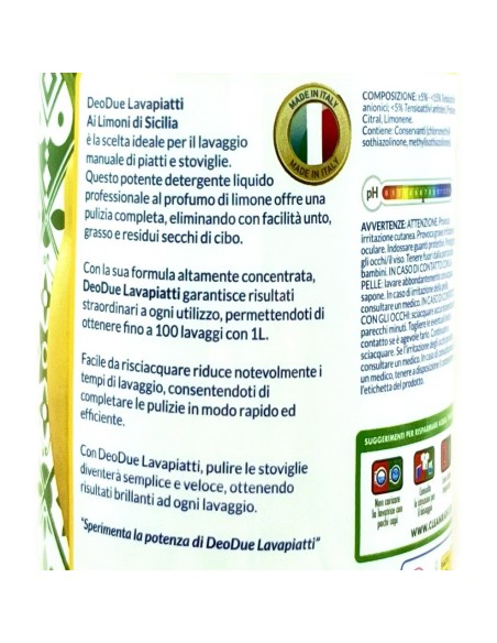 deo due piatti & stoviglie - xxl - 1 litro - al limone: tuttocasashop.live: pulizia e cura della casa
