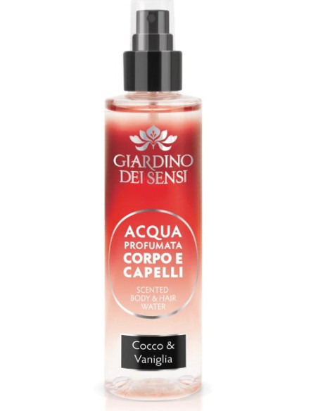 giardino dei sensi acqua profumata corpo e capelli 110ml - cocco e vaniglia: tuttocasashop.live: igiene e cura della persona