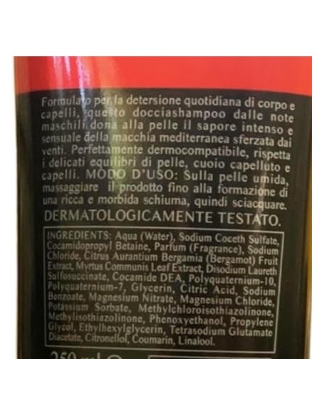 giardino dei sensi docciaschiuma - 100ml - legni mediterranei: tuttocasashop.live: igiene e cura della persona